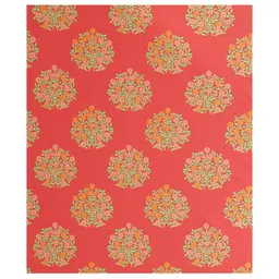 Portico Sparkle Peach-Coloured Ethnic Cotton 144 TC Double Queen Bedsheet Set-2.24mx2.54m image 2