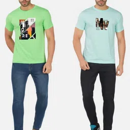 GLOBAL NOMAD Men 2 Printed Bio Finish Applique T-shirt image 4