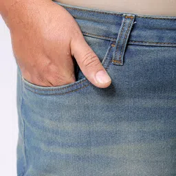 Hardsoda by The Indian Garage Co Men Slim Fit Mid-Rise Heavy Fade Stretchable Jeans image 5