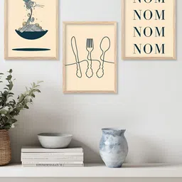 Kotart Beige & Green 3 Pieces Wooden Abstract Wall Arts image 5