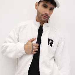 The Roadster Life Co. Typography Applique Detail Faux Fur Tailored Jacket-picture-37