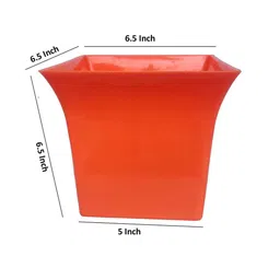 go hooked Uber Square Pot 6.5 Inch for Indoor & Outdoor Plants image 2