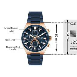 CARLOS PHILIP Men Dial & Stainless Steel Straps Analogue Chronograph Watch Orbit-3864-3 image 3