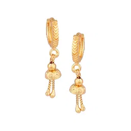 Anouk Gold Plated Circular Tasselled Hoop Earrings image 2