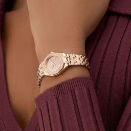 GUESS Embellished Stainless Steel Bracelet Style Straps Analogue Watch GW0931L4 image 5