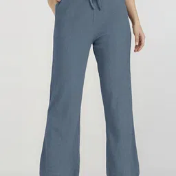 CEFALU Women Striped Relaxed High-Rise Trousers-image-23