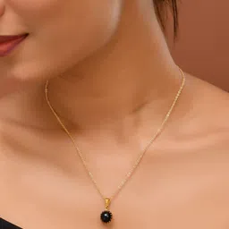 Anouk Women Black & Gold-Plated Pearls Studded Stainless Steel Necklace & Earrings image 5