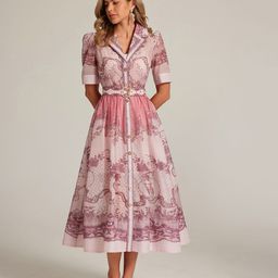 JC Collection Women Floral Printed Shirt Collar Fit & Flare Midi Dress-picture-18