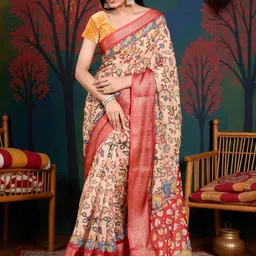 PAMPER YOURSELF Floral Handloom Saree image 3