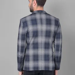 crimsoune club Men Checkered Single Breasted Formal Blazer image 2