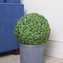 Pure Home and Living Green Solid Vanilla Ball Topiary Artificial Plant image 2