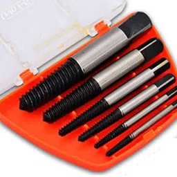 h9 6Pcs Screw Extractor Set for Broken Studs, Bolts, Screws & Pipes (3-22mm) Reverse Drill Bit Remover Kit for Thread Repair-picture-14