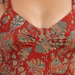 KIROSHAM Floral Print A-Line Maxi Dress image 3