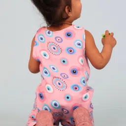 MAMA AND PEACHES Infant Girls Printed 100% Muslin Cotton Romper image 5