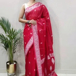 CaniBani Woven Design Zari Silk Blend Banarasi Saree image 2