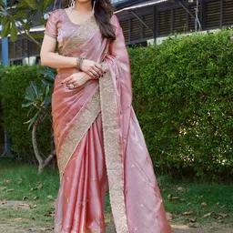 all about you Embellished Embroidered Organza Heavy Work Saree-picture-35