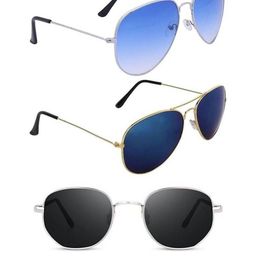 Arzonai Unisex Pack Of 3 Aviator Sunglasses With UV Protected Lens-picture-46