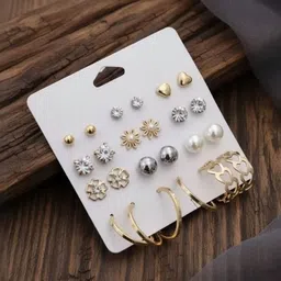 DressBerry Geometric Studs Earrings image 5