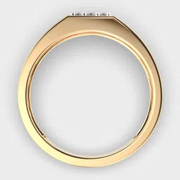 Jewelbox Men 9Kt Yellow Gold Mesh Minimal Diamond Ring image 4