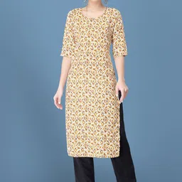 Ethnic basket Women Multicoloured Poly Crepe Kurta Sets-picture-19