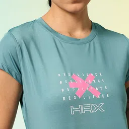 HRX by Hrithik Roshan Brand Logo Printed Slim Fit Training T-shirt image 4