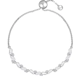 GIVA Rhodium-Plated 925 Stone-Studded Sterling Silver Bracelet image 2