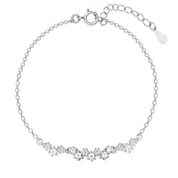 GIVA Rhodium-Plated 925 Sterling Silver Cubic Zirconia Link Bracelet image 2
