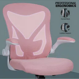DROGO PinkAdjustable Seat & Lumbar Support Office Chair image 5