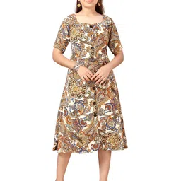 BAESD Floral Print Fit & Flare Midi Dress-image-77
