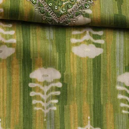 Meena Bazaar Abstract Printed Zari Unstitched Dress Material image 5