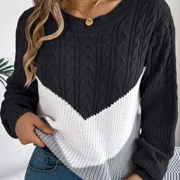 StyleCast x Revolte Women Colourblocked Pullover-image-97