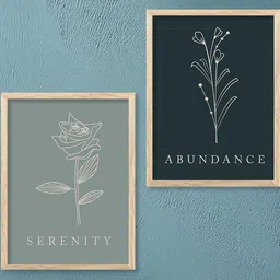 walllane Floral Wall Art With Frame Home Decor Wall Painting For Living Room Office Bedroom-picture-15