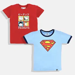YK X Minute Mirth Boys Pack of 2 Printed Cotton T-shirts image 1