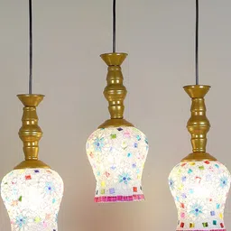 Deco Home Gold-Toned Metal Ceiling Lamp image 5