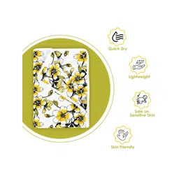 Divine Casa Yellow & White Floral AC Room 120 GSM Single Bed Blanket image 5