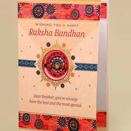 Archies Set of 2 Beaded Rakhi with Raksha Bandhan Greeting Cards image 3