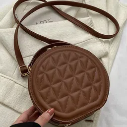 LULU & SKY PU Structured Handheld Bag with Quilted image 1