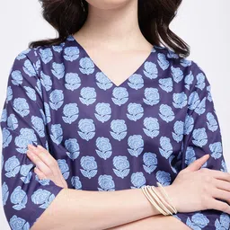 Anouk Rustic Indie Floral Printed V-Neck Kurti image 3