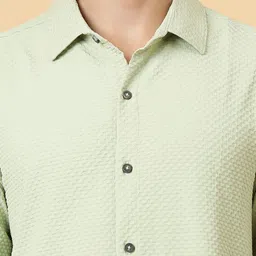 Kotty Men Relaxed Spread Collar Textured Self Design Casual Shirt image 3