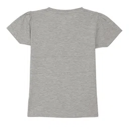 Marvel by Wear Your Mind Girls Grey Printed Pure Cotton T-shirt image 2
