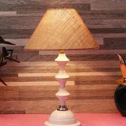 foziq White & Beige Solid Table Lamp image 5