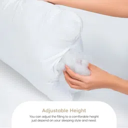Sleepwell White 2 Pieces Microfibre Rectangle Sleep Pillows image 2