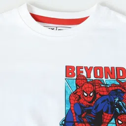max Boys Spiderman Graphic Printed Round Neck Cotton T-shirt image 3