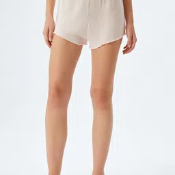 Koton Women Regular Fit Mid-Rise Striped Regular Shorts-picture-42