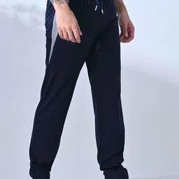 Mast & Harbour Men Side Stripes Training or Gym Regular Fit Cotton Track Pants image 4