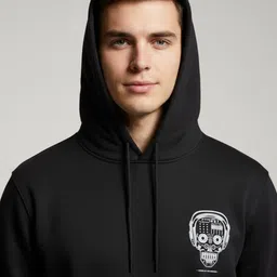 YONGE Men Printed Hooded Sweatshirt image 3