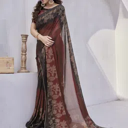 KALINI Floral Printed Zari Saree image 2