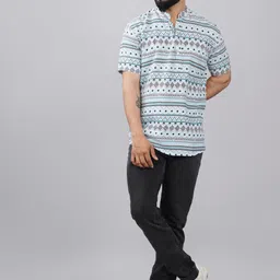 elepants Men Printed Cotton Blend Straight Kurta image 4