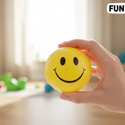 shreeessentials Pack of 12 Smiley Sponge Balls — Soft Stress Relief & Kids Play Balls Foosball image 2