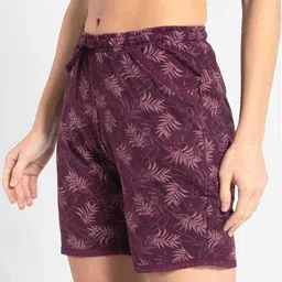 jockey Printed Women Purple Boxer Shorts image 3
